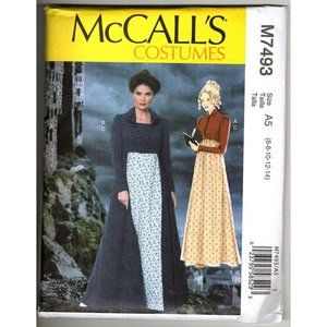 McCalls M7493 Adult 6-14 Costume Historical Dress Sewing Pattern New